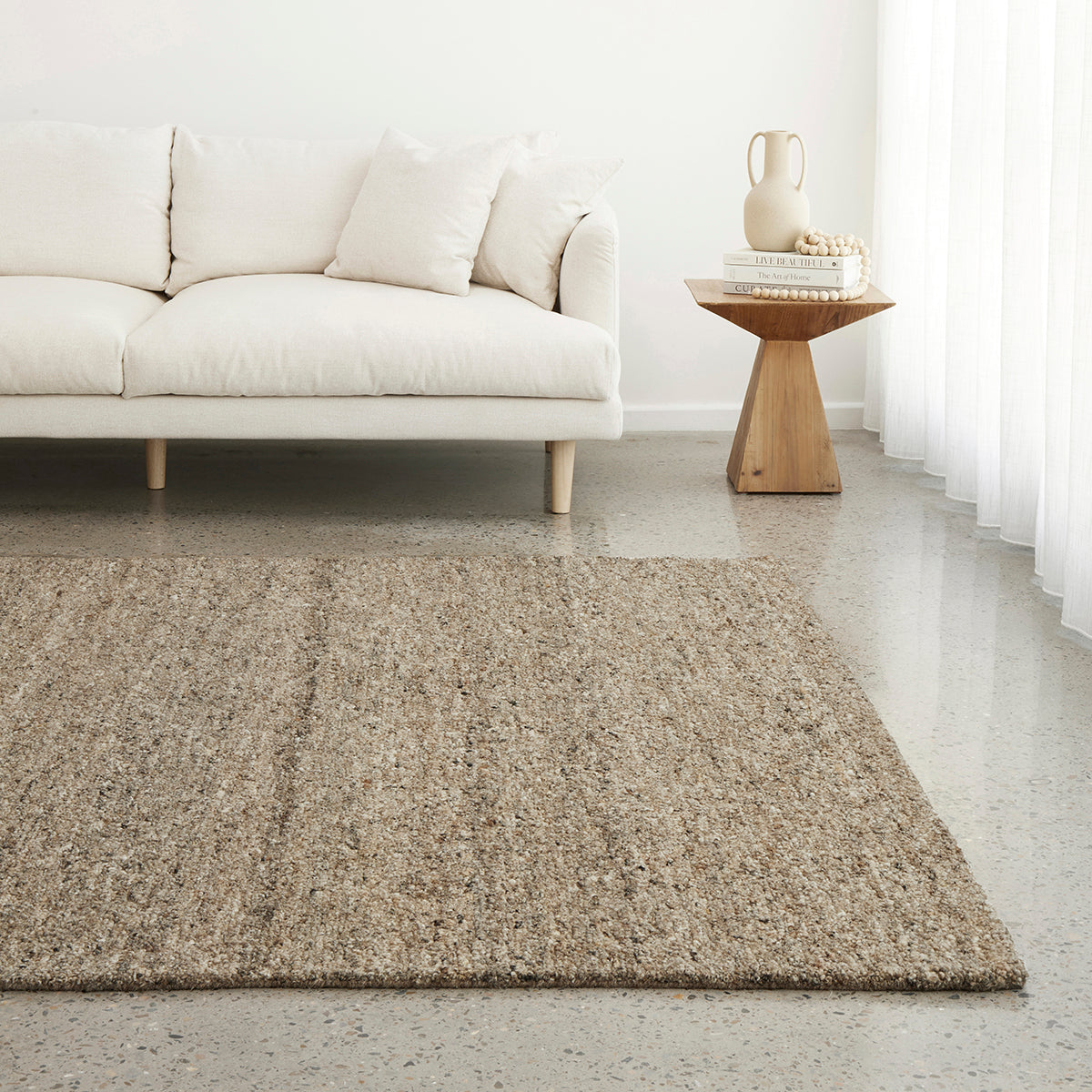 Conscious Loom Embrace Stone Rug