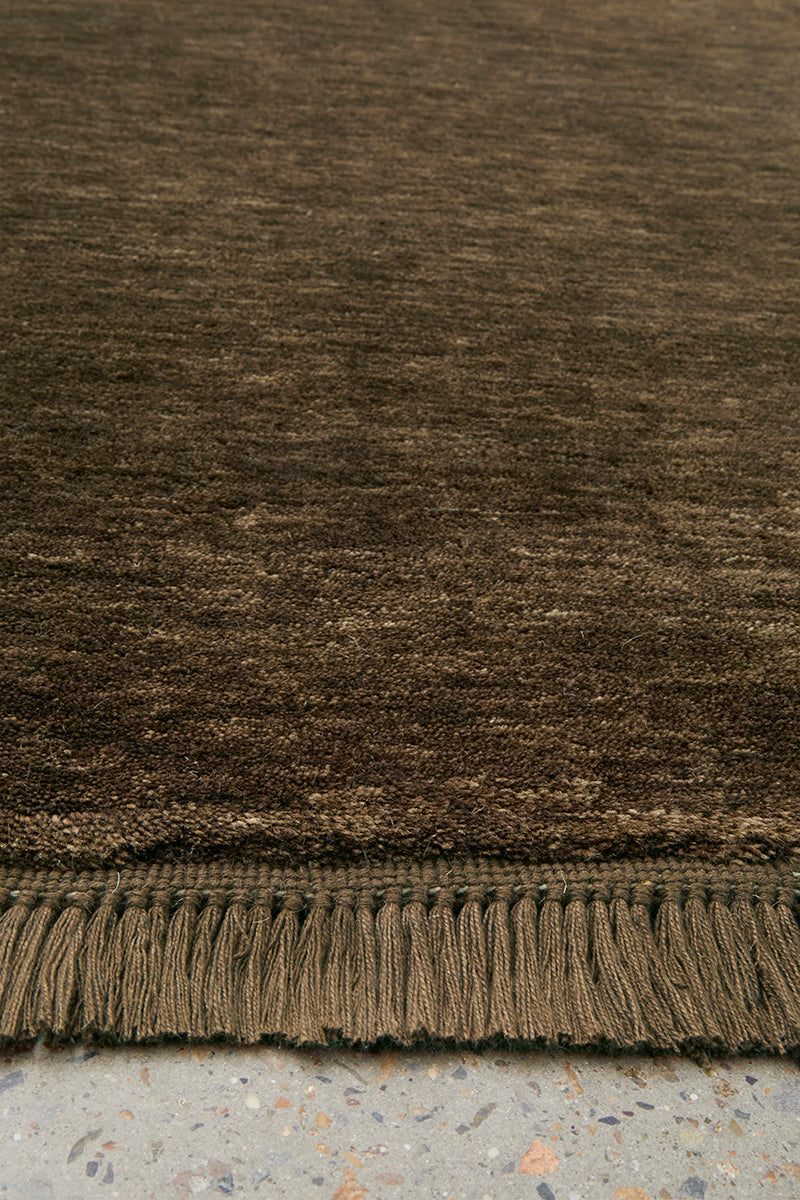 Conscious Loom Kinship Bear Brown Runner Rug