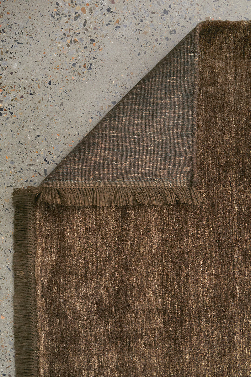 Conscious Loom Kinship Bear Brown Runner Rug