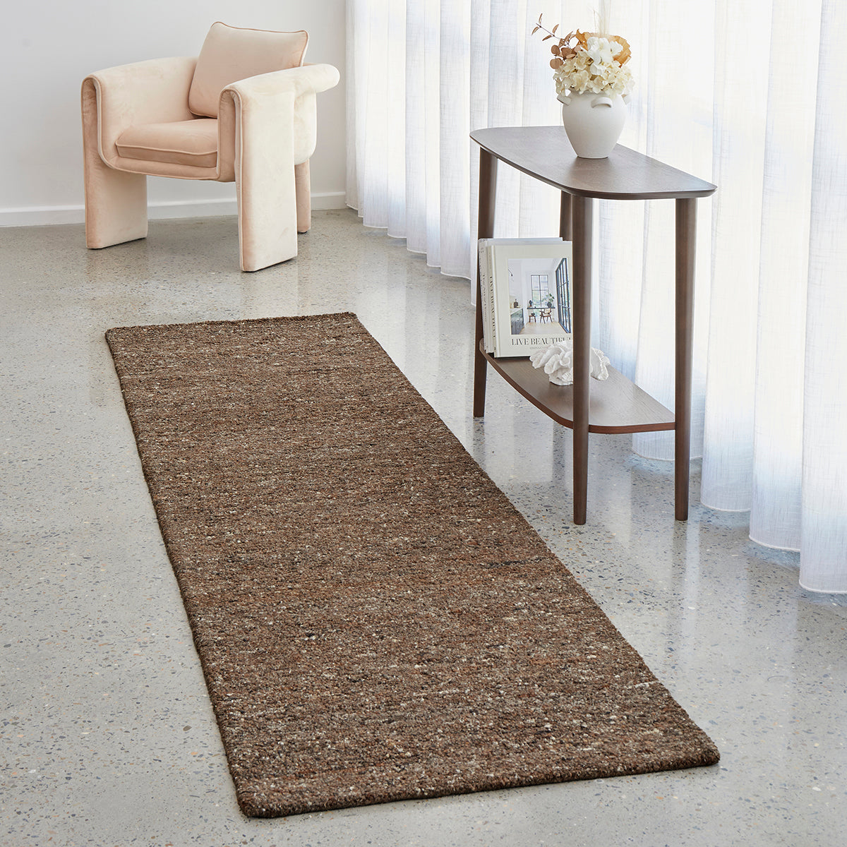 Conscious Loom Embrace Brown Runner Rug