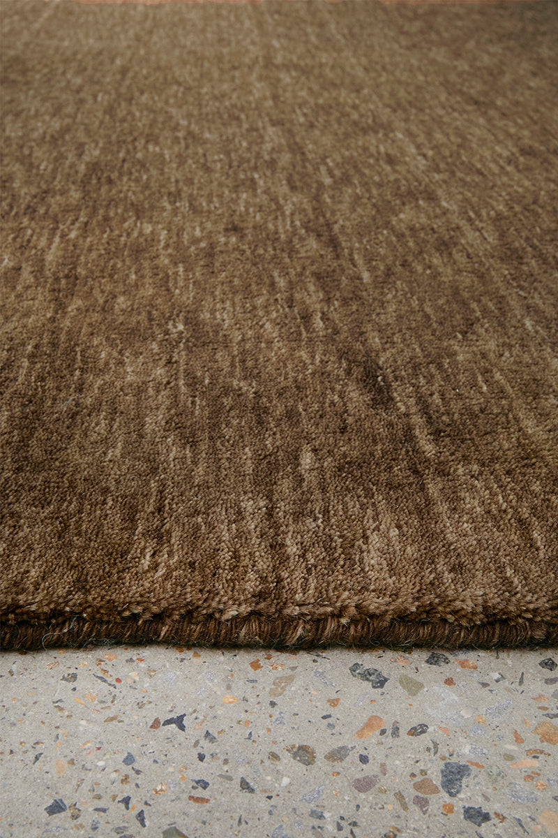 Conscious Loom Kinship Bear Brown Runner Rug