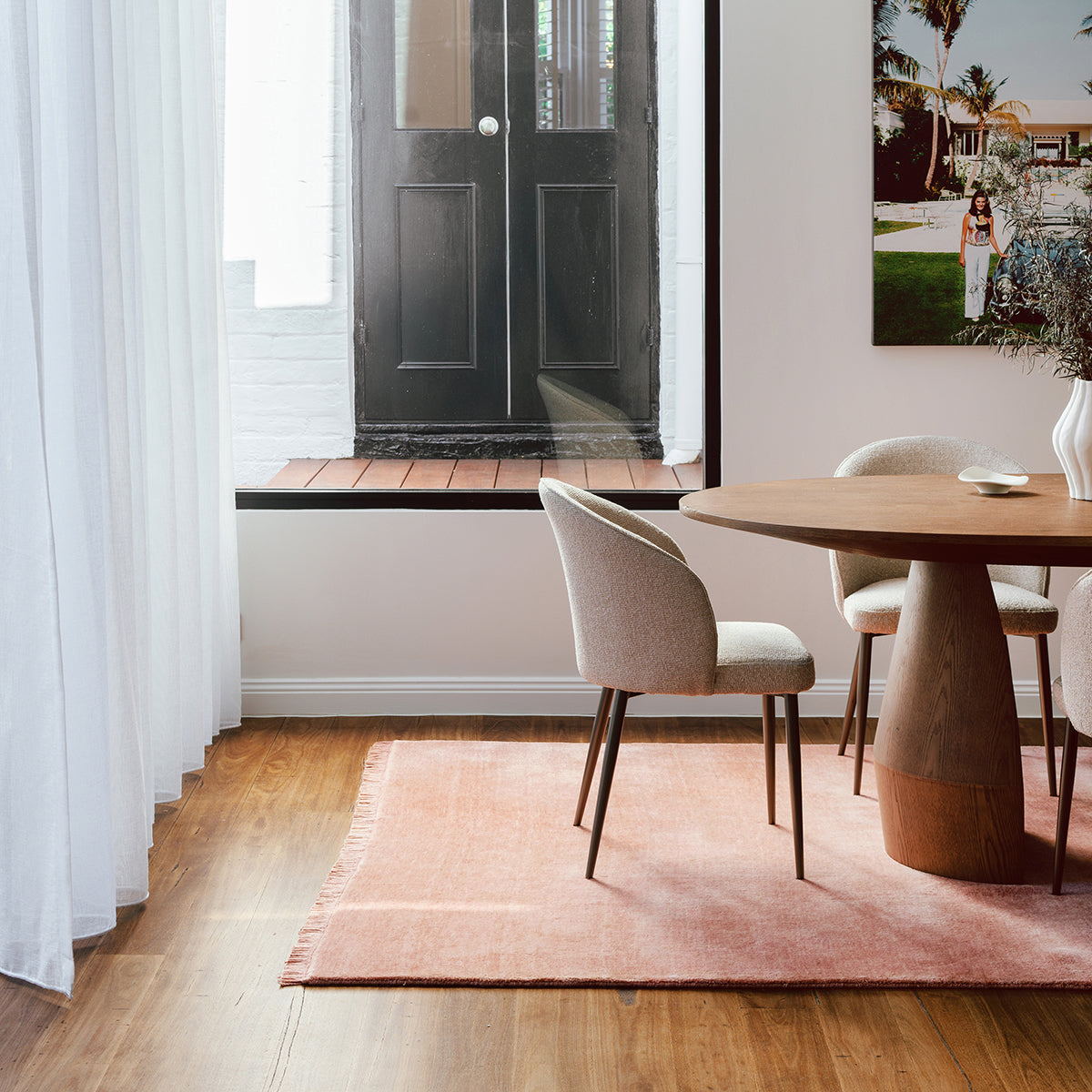 Conscious Loom Kinship Blush Pink Rug