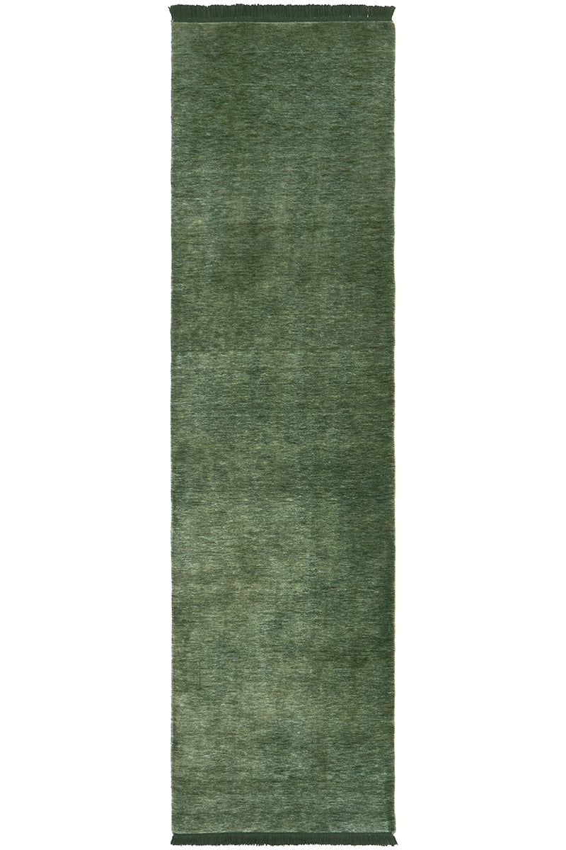 Conscious Loom Kinship Forest Green Runner Rug
