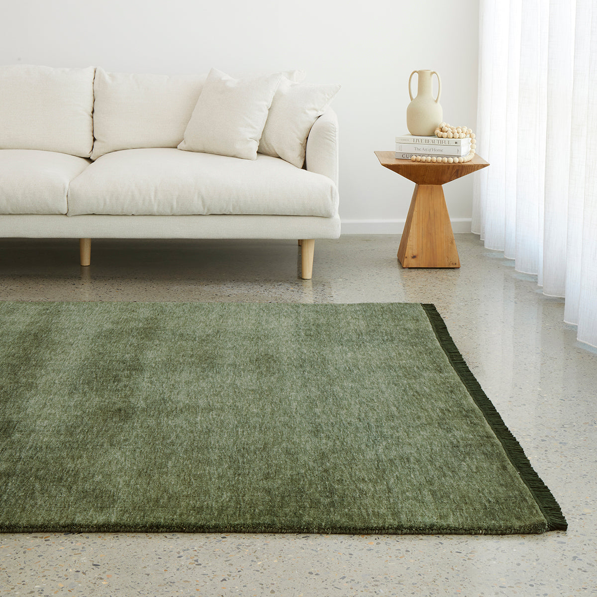 Conscious Loom Kinship Forest Green Rug
