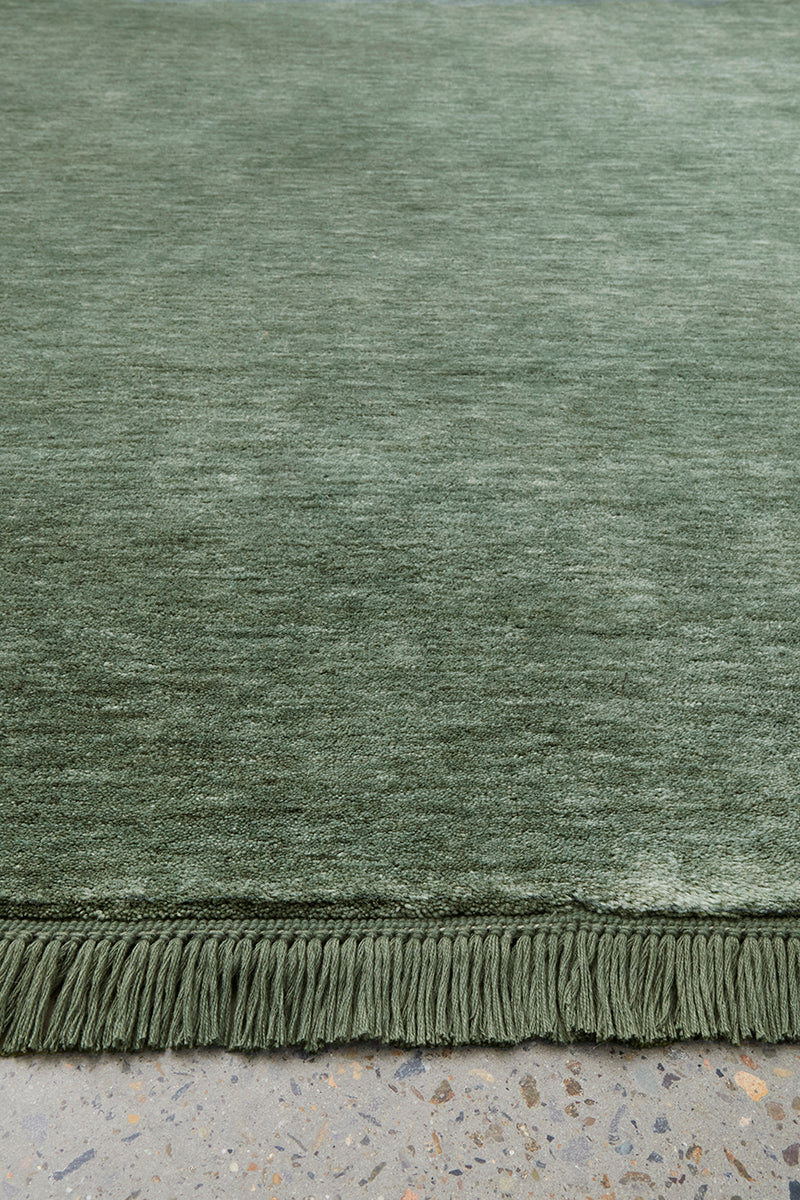 Conscious Loom Kinship Sage Green Runner Rug