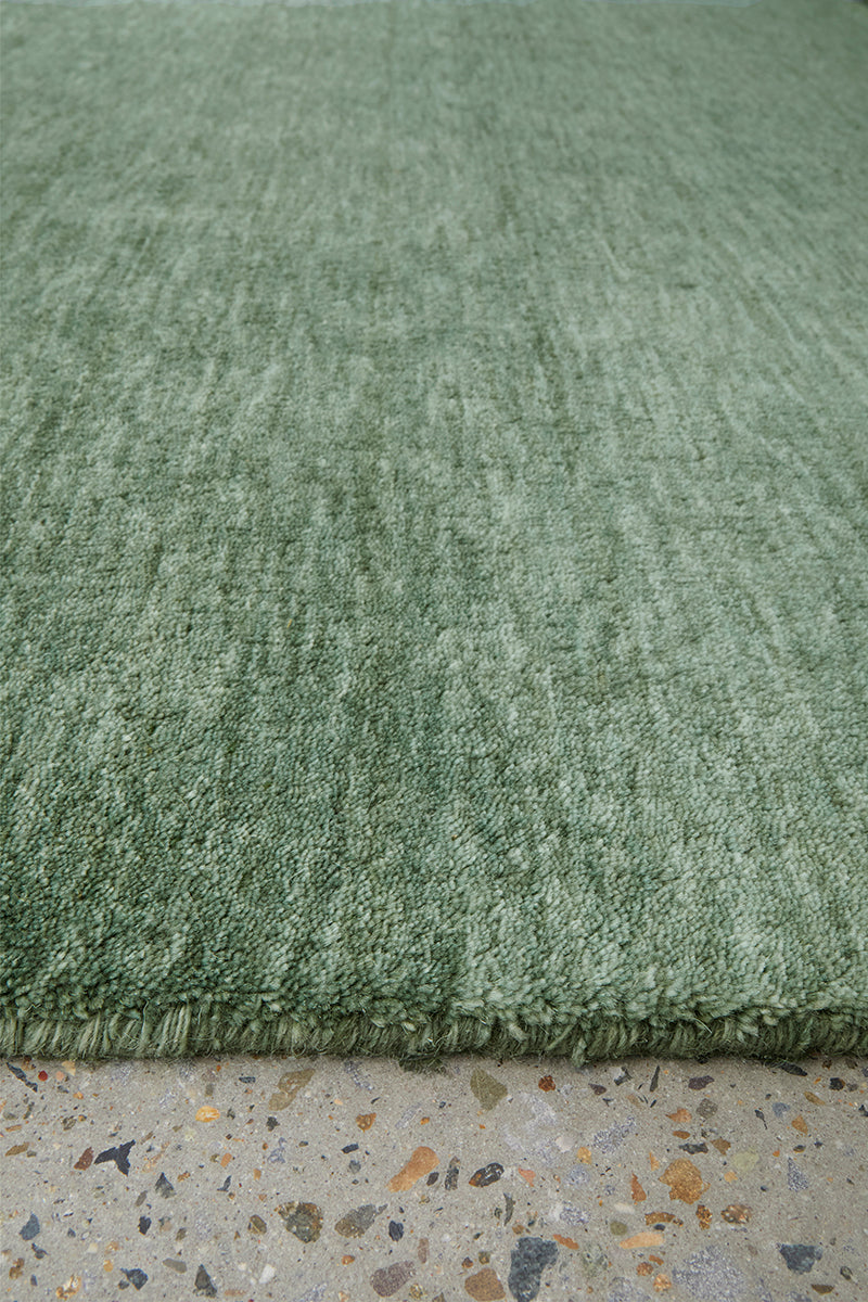 Conscious Loom Kinship Sage Green Runner Rug