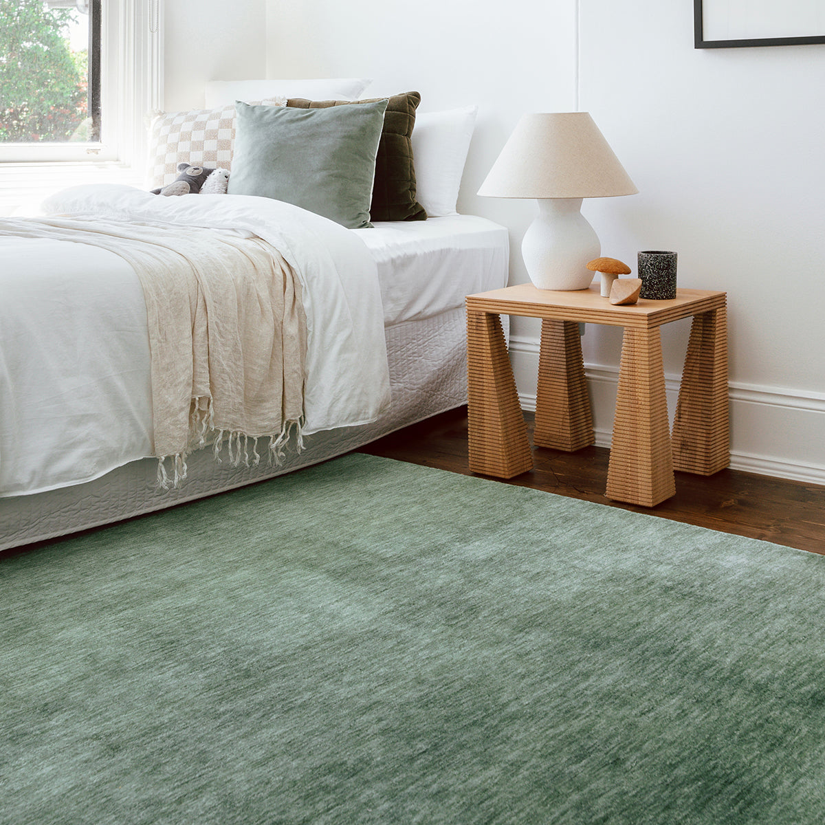 Conscious Loom Kinship Sage Green Rug