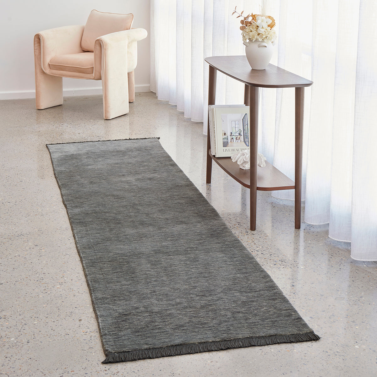 Conscious Loom Kinship Seal Grey Runner Rug